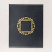 Creëer eigen monogram Elegant grijs goud op maat Legpuzzel (Verticaal)