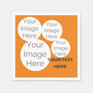 creëer eigen papieren foto tekst servet sjabloon s