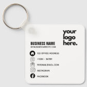 Creëer eigen QR-code Bedrijfs Logo Sociale media-i Sleutelhanger (Voorkant)