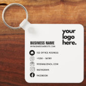 Creëer eigen QR-code Bedrijfs Logo Sociale media-i Sleutelhanger (Voorkant)