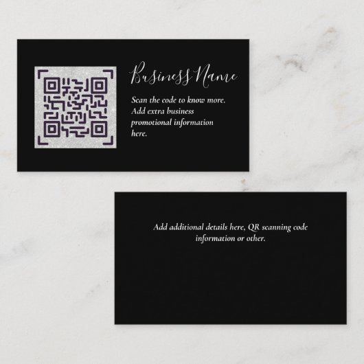 Creëer eigen QR-code Visitekaartje - Veel kleuren Informatiekaartje (Voorkant / Achterkant)