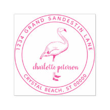 Creëer Eigen Roze Flamingo Beach Return Address