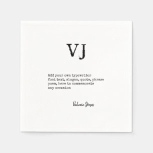 Creëer Eigen typemachine voor lettertypemonmonogra Servet