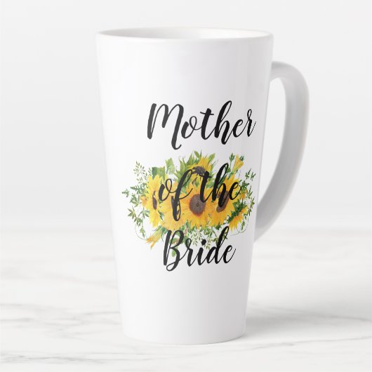 Creëer Eigen zonnebloempitten Partij Gifts ADD TEK Latte Mok (Rechterhoek)