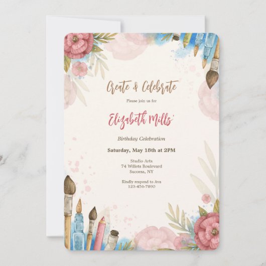 Creëer en vier feest kaart (Voorkant)