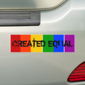 CREËER EQUAL GAY LGBT RAINBOW BUMPERSTICKER (Op auto)