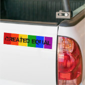 CREËER EQUAL GAY LGBT RAINBOW BUMPERSTICKER (Op Truck)