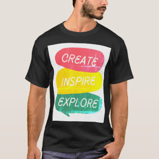 Creëer Explore Inspire Adventure T-shirt