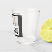 Creëer-fotofamilie monogram collage shot glas (Rechts)