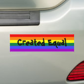 Creëer Gay Pride Rainbow Bumpersticker (Op auto)