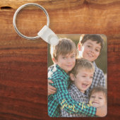 Creëer Gepersonaliseerde Aangepaste Foto en Tekst  Sleutelhanger (Voorkant)