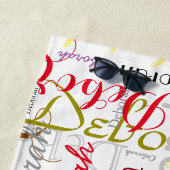 creëer gepersonaliseerde naamtypografie strandlaken (In situ)