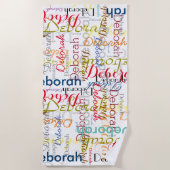 creëer gepersonaliseerde naamtypografie strandlaken (Voorkant)