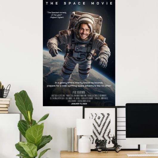 Creëer Gepersonaliseerde ruimte Sci-fi Adventure M Poster (Thuiskantoor)