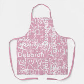 Creëer haar gepersonaliseerde naam roze schort (Voorkant)