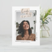 Creëer het leven van je dromen Afstuderen Foto Aankondiging (Staand voorkant)