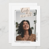 Creëer het leven van je dromen Afstuderen Foto Aankondiging (Voorkant / Achterkant)