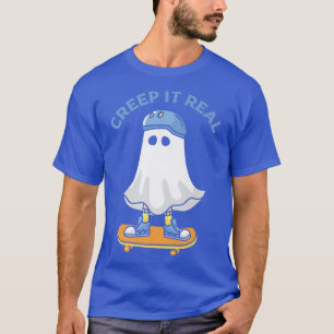 Creëer het Real Ghost Skateboard Retro Cute Hander T-shirt