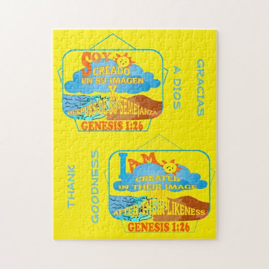 Creëer in hun Afbeelding - Overmaatse stukken jigz Legpuzzel (Verticaal)