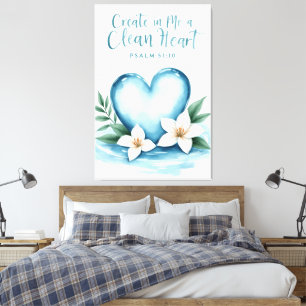 Creëer In Me Een Schone Hart Canvas Kunst