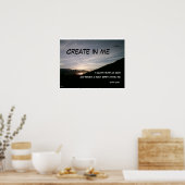 Creëer in me een schoon hart, O God, en... Poster (Keuken)