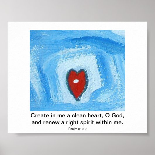 Creëer in me een schoon hart poster (Voorkant)