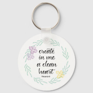 Creëer in me een schoon hart | WATERVERF Sleutelhanger