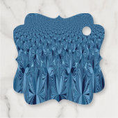 Creëer je bezit Navy Blue Patrionkunst Bedankjes Labels (Achterkant)