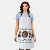 Creëer je eigen 3 fotocollage Happy Mothers dag Schort (Gedragen)