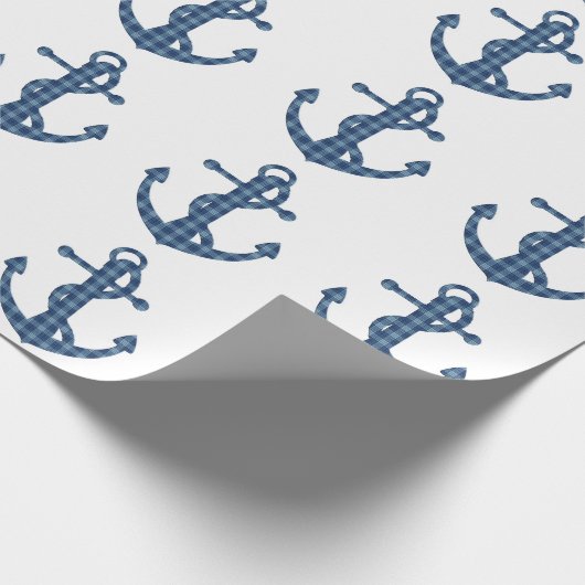 Creëer je eigen aangepast | Blauw anker van plegta Cadeaupapier (Hoek)