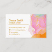 Creëer je eigen Aangepaste Makeup artiest Visitekaartje (Achterkant)