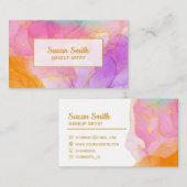 Creëer je eigen Aangepaste Makeup artiest Visitekaartje (Voorkant / Achterkant)