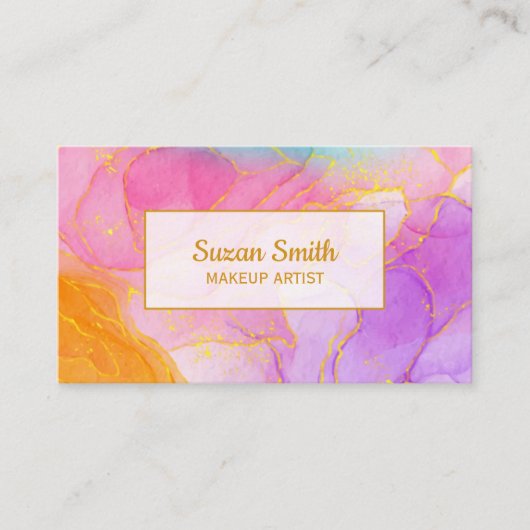 Creëer je eigen Aangepaste Makeup artiest Visitekaartje (Voorkant)