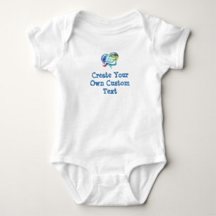 Creëer je eigen aangepaste tekst faux Tie Dye Hea Romper