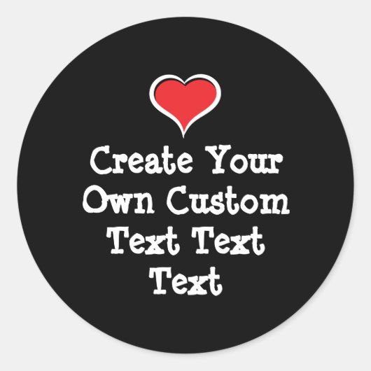 Creëer je eigen aangepaste tekst ronde sticker (Voorkant)