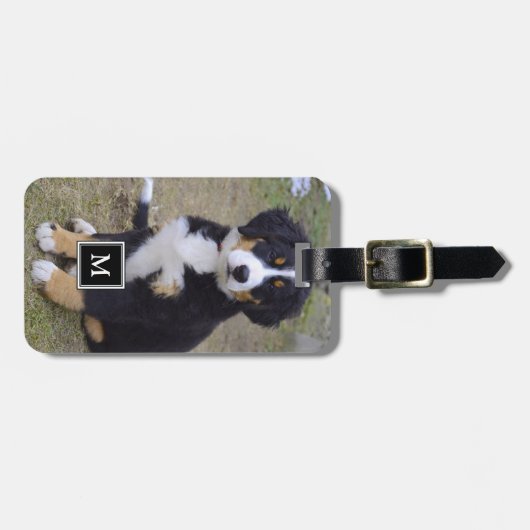 Creëer je eigen aangepaste volledige fotomonogram bagagelabel (Voorkant horizontaal)