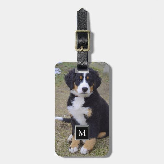 Creëer je eigen aangepaste volledige fotomonogram bagagelabel (Voorkant verticaal)