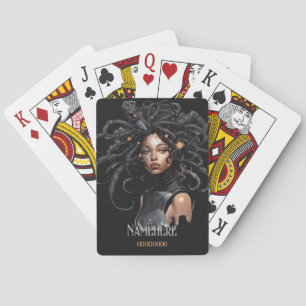 Creëer Je Eigen Afro-Amerikaanse Koningin Schorpio Pokerkaarten
