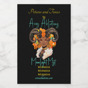 Creëer Je Eigen Afro-Amerikaanse Vrouw Ram Wijn Etiket