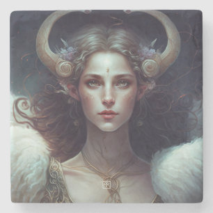 Creëer je eigen Aries-zon teken Zodiac Godin Stenen Onderzetter