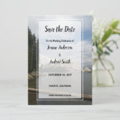 Creëer je eigen bergachtige bruiloft Red de datum Save The Date (Staand voorkant)