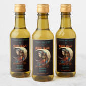 Creëer Je eigen Boho Crescent Moon & Feathers Wijn Etiket (Flessen)