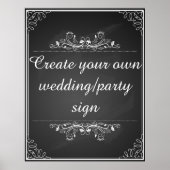 Creëer je eigen bord trouwbord poster (Voorkant)