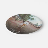 Creëer je eigen bruid en bruidefotobruiloft papieren bordje (Gekanteld)