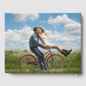 Creëer je eigen bruidegom foto bruiloft modern gastenboek (Achterkant)