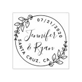 Creëer je eigen bruiloft met snoepje op de datum 	rubberstempel (Afrduk)