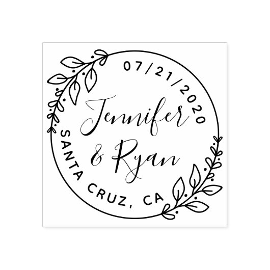 Creëer je eigen bruiloft met snoepje op de datum rubberstempel (Afrduk)