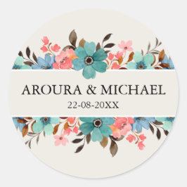 Creëer je eigen bruiloft ronde sticker