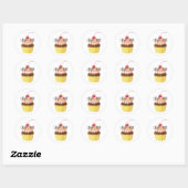 Creëer Je eigen cupcake Classic Ronde Sticker (Vel)