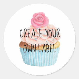 Creëer Je eigen cupcake Ronde Sticker